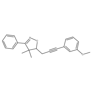 5-(3-(3-Methoxyphenyl)prop-2-yn-1-yl)-4,4-dimethyl-3-phenyl-4,5-dihydroisoxazole结构式