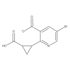 rac-(1R,2R)-2-(5-bromo-3-nitropyridin-2-yl)cyclopropane-1-carboxylic acid Structure