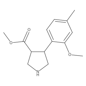 rac-methyl (3R,4S)-4-(2-methoxy-4-methylphenyl)pyrrolidine-3-carboxylate Structure