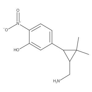 rac-5-[(1R,3R)-3-(aminomethyl)-2,2-dimethylcyclopropyl]-2-nitrophenol Structure