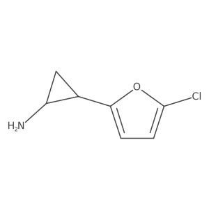rac-(1R,2R)-2-(5-chlorofuran-2-yl)cyclopropan-1-amine结构式
