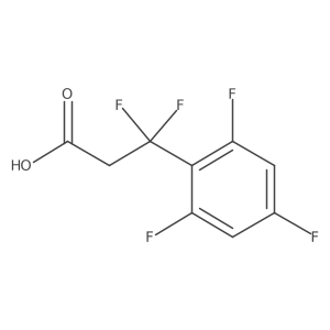 3,3-Difluoro-3-(2,4,6-trifluorophenyl)propanoic acid结构式
