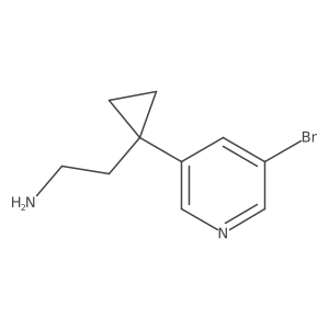 2-[1-(5-Bromopyridin-3-yl)cyclopropyl]ethan-1-amine结构式