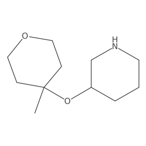 3-[(4-Methyloxan-4-yl)oxy]piperidine结构式