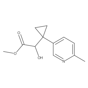 Methyl 2-hydroxy-2-[1-(6-methylpyridin-3-yl)cyclopropyl]acetate结构式