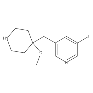 3-Fluoro-5-[(4-methoxypiperidin-4-yl)methyl]pyridine结构式