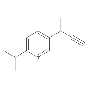 5-(but-3-yn-2-yl)-N,N-dimethylpyridin-2-amine结构式
