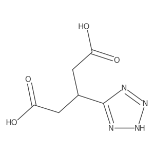 3-(1H-1,2,3,4-tetrazol-5-yl)pentanedioic acid结构式