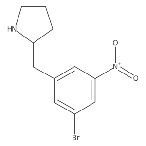 2-[(3-Bromo-5-nitrophenyl)methyl]pyrrolidine Structure