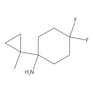 4,4-Difluoro-1-(1-methylcyclopropyl)cyclohexan-1-amine结构式