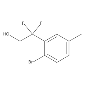 2-(2-Bromo-5-methylphenyl)-2,2-difluoroethan-1-ol结构式