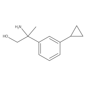 2-Amino-2-(3-cyclopropylphenyl)propan-1-ol结构式