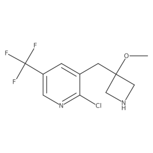 2-Chloro-3-[(3-methoxyazetidin-3-yl)methyl]-5-(trifluoromethyl)pyridine Structure
