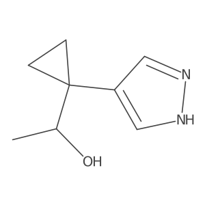 1-[1-(1H-pyrazol-4-yl)cyclopropyl]ethan-1-ol结构式