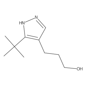 3-(3-tert-butyl-1H-pyrazol-4-yl)propan-1-ol结构式