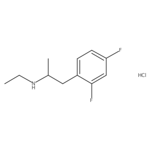 1-(2,4-Difluorophenyl)-N-ethylpropan-2-amine;hydrochloride结构式