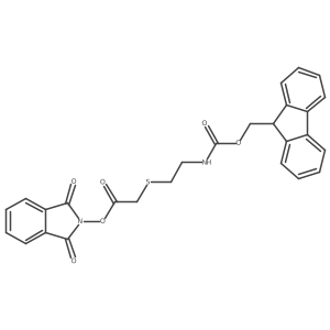 1,3-dioxo-2,3-dihydro-1H-isoindol-2-yl 2-{[2-({[(9H-fluoren-9-yl)methoxy]carbonyl}amino)ethyl]sulfanyl}acetate Structure