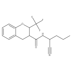 (2R,3R)-N-(1-Cyanobutyl)-2-(trifluoromethyl)-3,4-dihydro-2H-chromene-3-carboxamide Structure