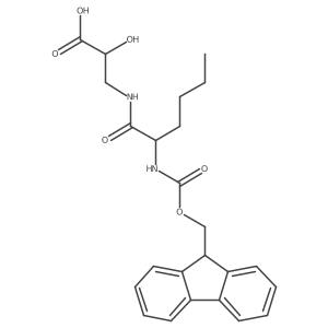 (2S)-3-[2-({[(9H-fluoren-9-yl)methoxy]carbonyl}amino)hexanamido]-2-hydroxypropanoic acid结构式