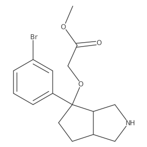 Methyl 2-{[4-(3-bromophenyl)-octahydrocyclopenta[c]pyrrol-4-yl]oxy}acetate Structure