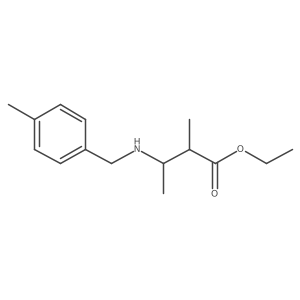 Ethyl 2-methyl-3-{[(4-methylphenyl)methyl]amino}butanoate结构式