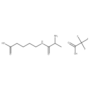 5-(2-Aminopropanoylamino)pentanoic acid;2,2,2-trifluoroacetic acid Structure