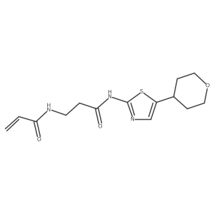 N-(2-{[5-(oxan-4-yl)-1,3-thiazol-2-yl]carbamoyl}ethyl)prop-2-enamide Structure