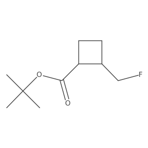 tert-Butyl 2-(fluoromethyl)cyclobutane-1-carboxylate结构式