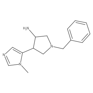 1-benzyl-4-(1-methyl-1H-imidazol-5-yl)pyrrolidin-3-amine Structure