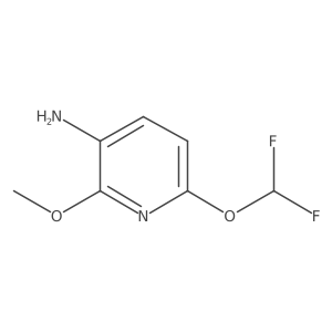 6-(Difluoromethoxy)-2-methoxy-3-pyridinamine结构式
