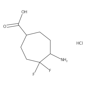 5-Amino-4,4-difluorocycloheptane-1-carboxylic acid hydrochloride Structure
