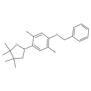 2-(5-Fluoro-2-methyl-4-phenylmethoxyphenyl)-4,4,5,5-tetramethyl-1,3,2-dioxaborolane Structure