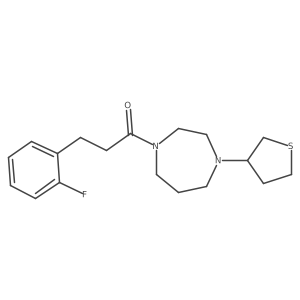 3-(2-Fluorophenyl)-1-[4-(thiolan-3-yl)-1,4-diazepan-1-yl]propan-1-one Structure