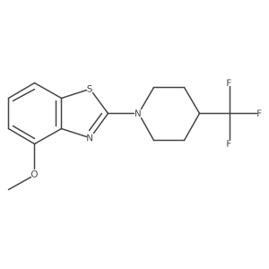 4-Methoxy-2-[4-(trifluoromethyl)piperidin-1-yl]-1,3-benzothiazole结构式