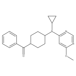 N-(1-benzoylpiperidin-4-yl)-N-cyclopropyl-6-methoxypyrimidin-4-amine Structure