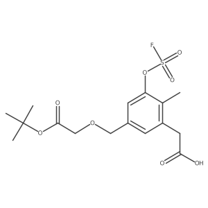 2-(5-{[2-(Tert-butoxy)-2-oxoethoxy]methyl}-3-[(fluorosulfonyl)oxy]-2-methylphenyl)acetic acid Structure