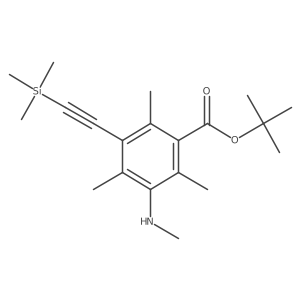 Tert-butyl 2,4,6-trimethyl-3-(methylamino)-5-[2-(trimethylsilyl)ethynyl]benzoate Structure