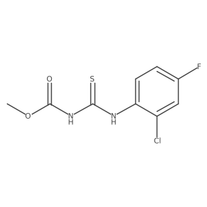 methyl N-[(2-chloro-4-fluorophenyl)carbamothioyl]carbamate结构式