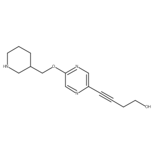 4-{5-[(Piperidin-3-yl)methoxy]pyrazin-2-yl}but-3-yn-1-ol Structure