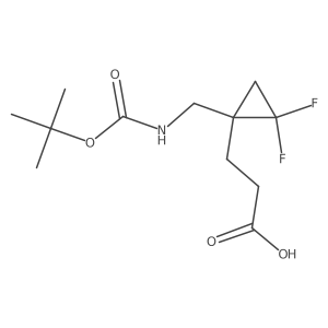 3-[1-({[(Tert-butoxy)carbonyl]amino}methyl)-2,2-difluorocyclopropyl]propanoic acid结构式