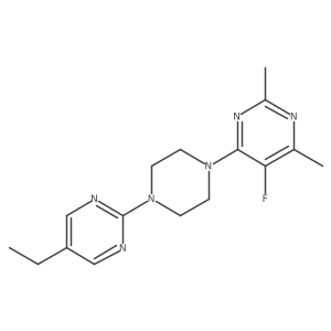 4-[4-(5-Ethylpyrimidin-2-yl)piperazin-1-yl]-5-fluoro-2,6-dimethylpyrimidine结构式