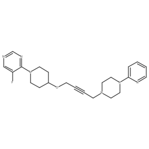 5-Fluoro-4-[4-({4-[4-(pyridin-2-yl)piperazin-1-yl]but-2-yn-1-yl}oxy)piperidin-1-yl]pyrimidine Structure