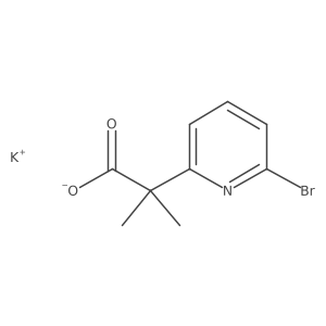 Potassium 2-(6-bromopyridin-2-yl)-2-methylpropanoate Structure