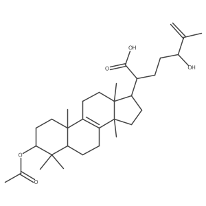 (2R)-2-[(3R,5R,10S,13R,14R,17R)-3-acetyloxy-4,4,10,13,14-pentamethyl-2,3,5,6,7,11,12,15,16,17-decahydro-1H-cyclopenta[a]phenanthren-17-yl]-5-hydroxy-6-methylhept-6-enoic acid结构式