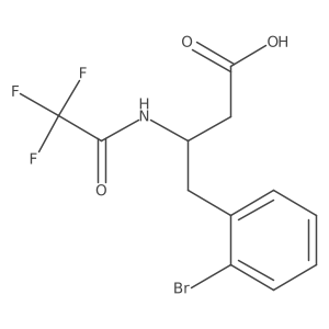 (3S)-4-(2-bromophenyl)-3-(2,2,2-trifluoroacetamido)butanoic acid结构式