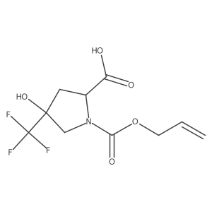 (2S,4S)-4-hydroxy-1-[(prop-2-en-1-yloxy)carbonyl]-4-(trifluoromethyl)pyrrolidine-2-carboxylic acid Structure