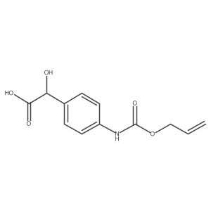 2-Hydroxy-2-(4-{[(prop-2-en-1-yloxy)carbonyl]amino}phenyl)acetic acid结构式