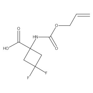 3,3-Difluoro-1-{[(prop-2-en-1-yloxy)carbonyl]amino}cyclobutane-1-carboxylic acid结构式