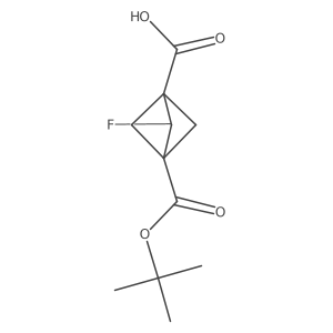 2-Fluoro-3-[(2-methylpropan-2-yl)oxycarbonyl]bicyclo[1.1.1]pentane-1-carboxylic acid Structure