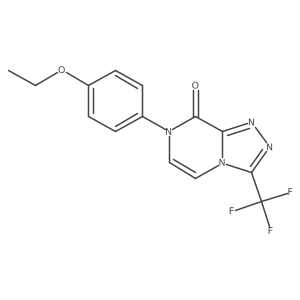 7-(4-ethoxyphenyl)-3-(trifluoromethyl)-7H,8H-[1,2,4]triazolo[4,3-a]pyrazin-8-one结构式